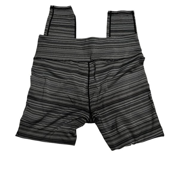 NWOT Athleta Women's Striped High-Rise ankle Black Grey White - Picture 2 of 9